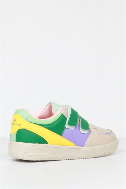 Cuzco Genuine Leather Beige Green Women's Athletic Shoes