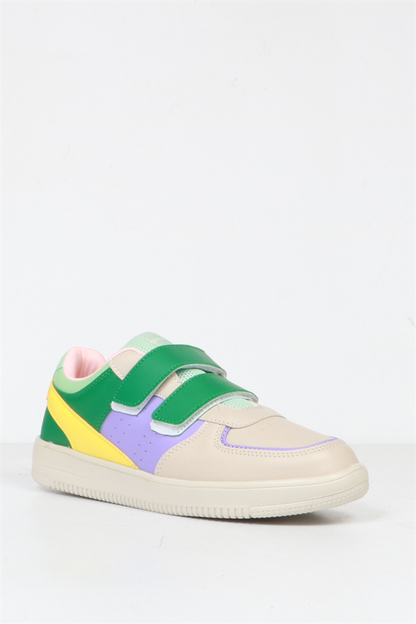 Cuzco Genuine Leather Beige Green Women's Athletic Shoes