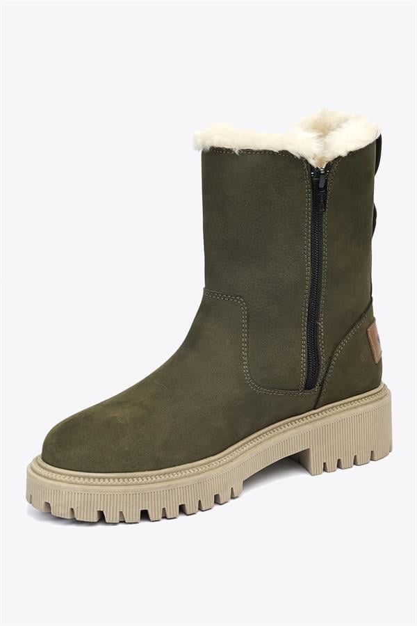 Pilus Genuine Leather Olive Outdoor Women's Boots