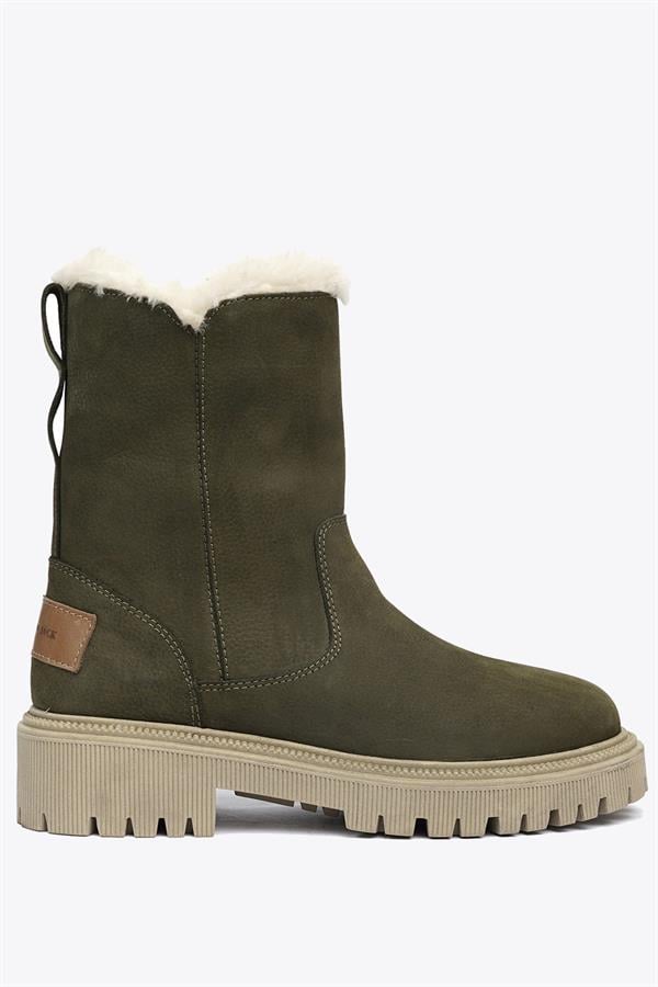 Pilus Genuine Leather Olive Outdoor Women's Boots