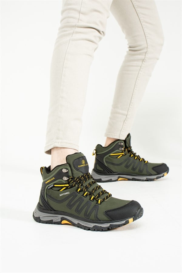 Faron Waterproof Real Leather Khaki Yellow Outdoor Men's Boots