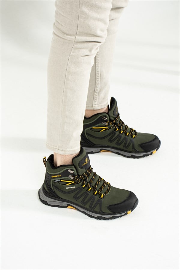 Faron Waterproof Real Leather Khaki Yellow Outdoor Men's Boots
