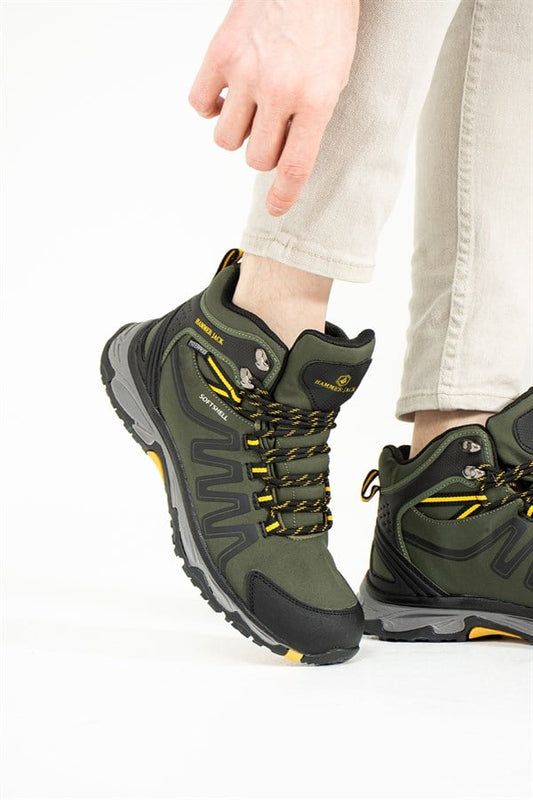 Faron Waterproof Real Leather Khaki Yellow Outdoor Men's Boots