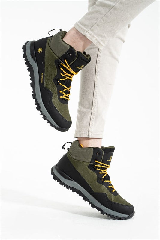 Waterproof Khaki Orange Outdoor Men's Boots