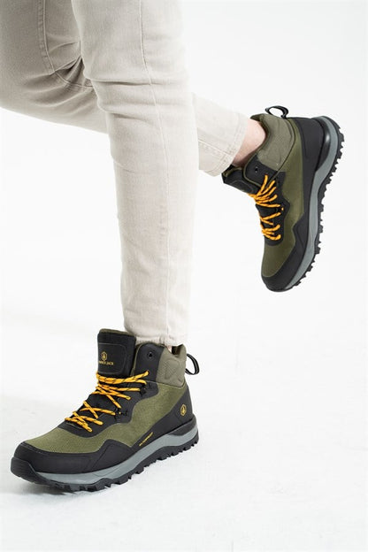 Waterproof Khaki Orange Outdoor Men's Boots