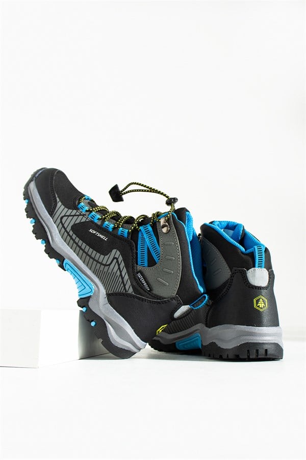 Waterproof Grey Blue Outdoor Kids Boots