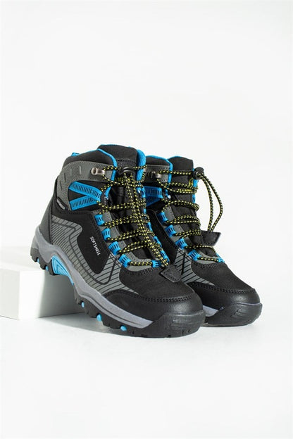 Waterproof Grey Blue Outdoor Kids Boots