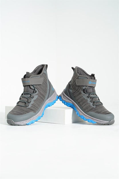Waterproof Grey Blue Outdoor Boots