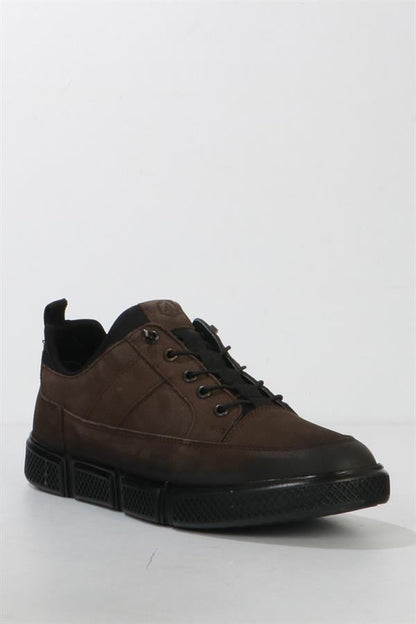 Genuine Leather Grey Men's Shoes