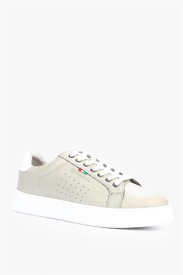 Genuine Leather Grey Men's Shoes