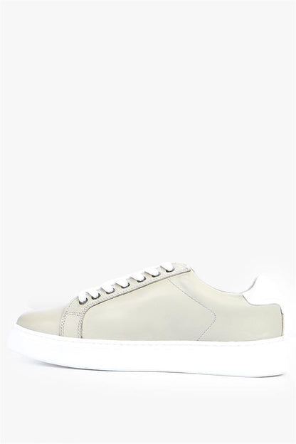 Genuine Leather Grey Men's Shoes