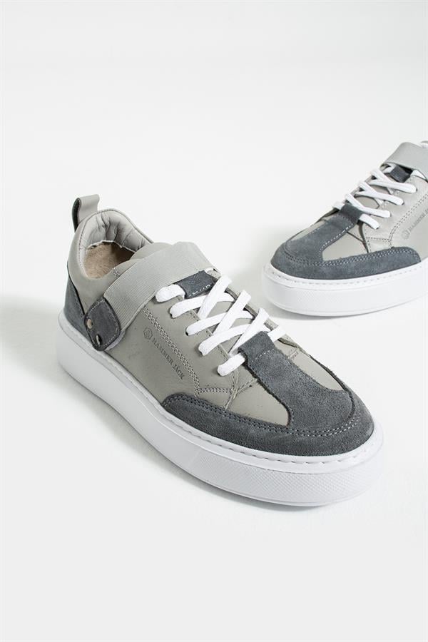 Genuine Leather Grey Women's Shoes