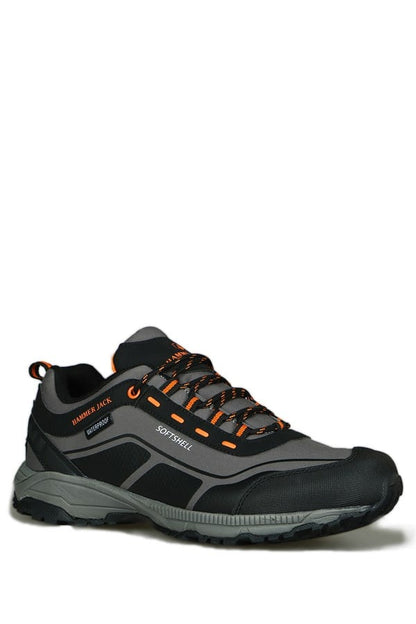 Waterproof Grey Orange Outdoor Men's Shoes