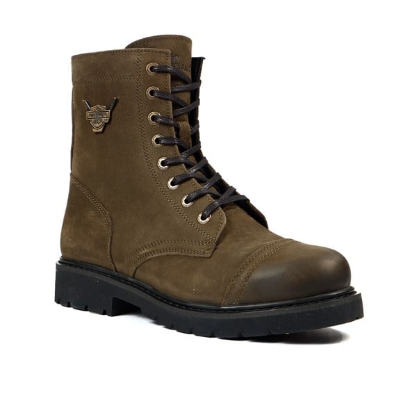 Real Leather Haki Dock Step Outdoor Men's Boots