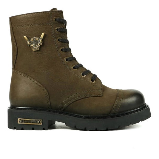Genuine Leather Haki Dock Step Outdoor Women's Boots