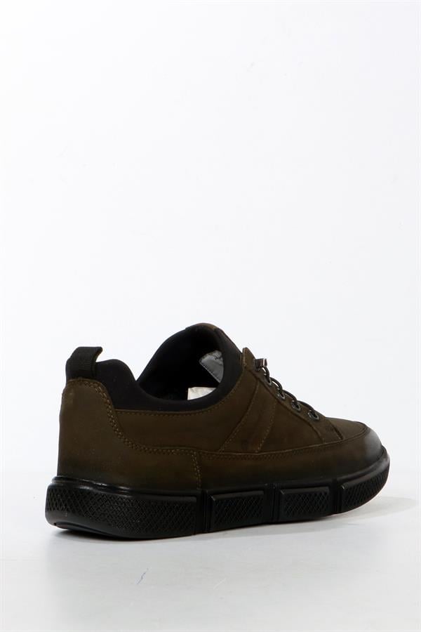 Leather Khaki Men's Shoes