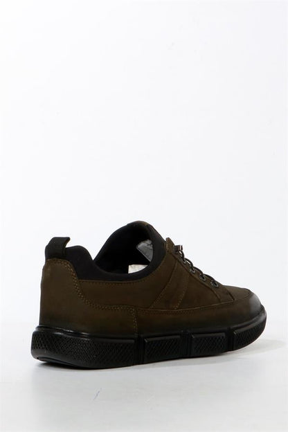 Leather Khaki Men's Shoes