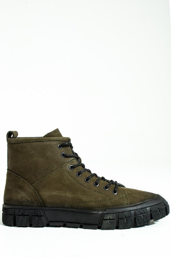 Sharon Genuine Leather Khaki Men's Boots