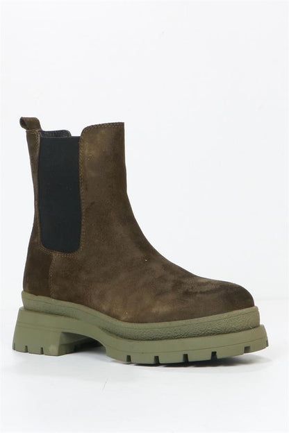 Hammer Jack Cristina Genuine Leather Khaki Women's Boots