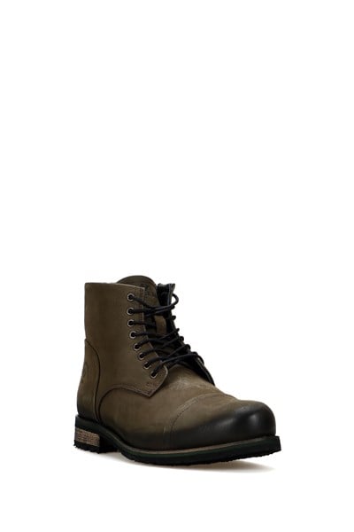 True Leather Haki Pera Outdoor Men's Boots
