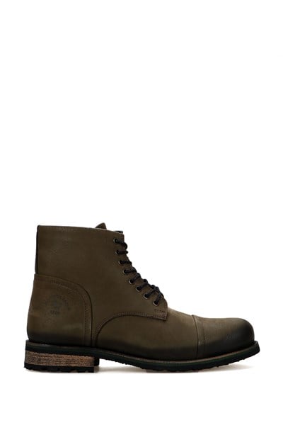 True Leather Haki Pera Outdoor Men's Boots