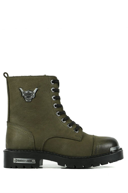Genuine Leather Khaki Women's Boots