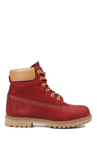 Genuine Leather Maroon Boots