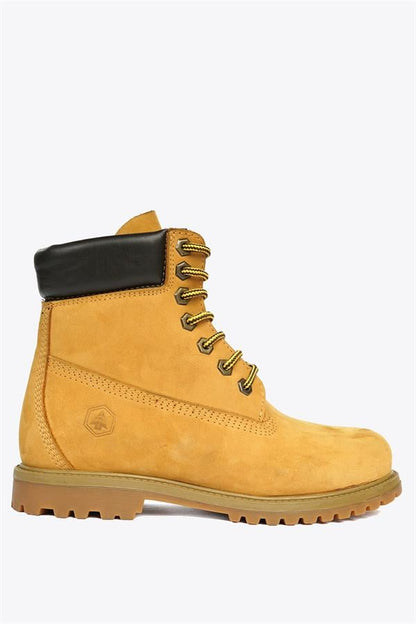 Genuine Leather Leather Yellow Women's Boots