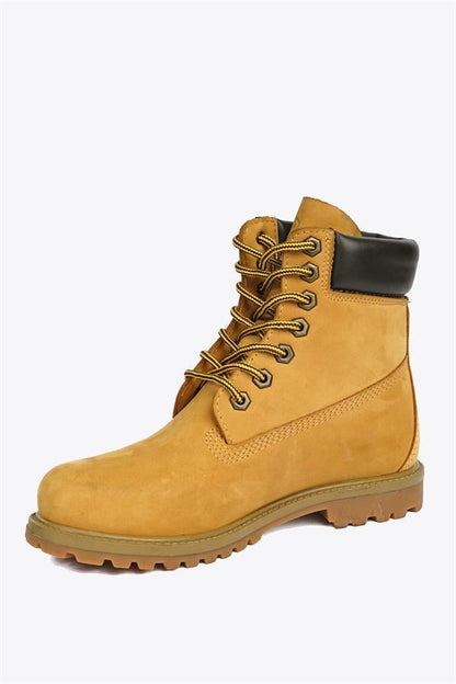 Genuine Leather Leather Yellow Women's Boots