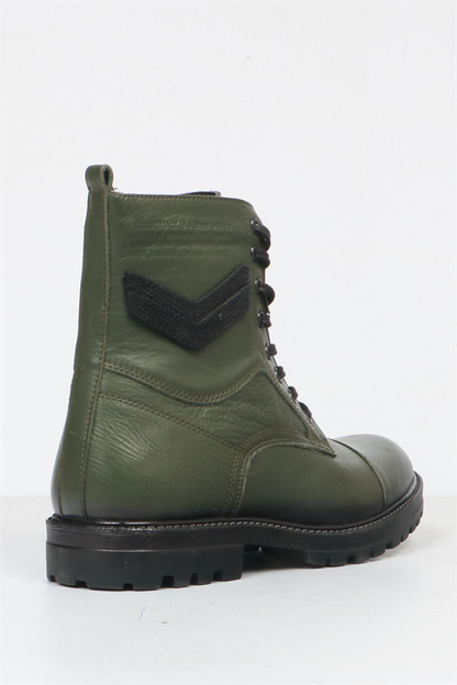 Real Leather Khaki  Men's Boots