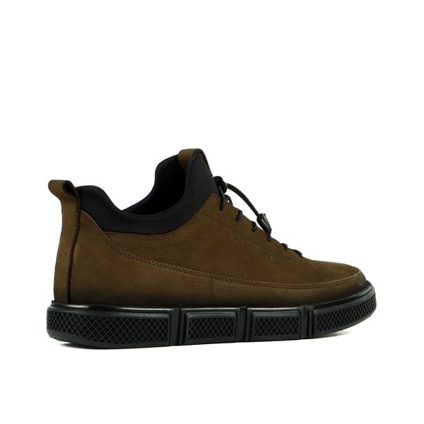 Real Leather Khaki  Men's Shoes