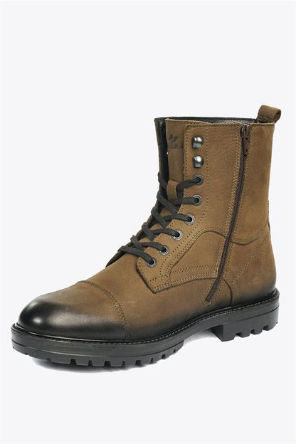 Brown Genuine Leather Brown Boots