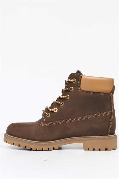 Genuine Leather Coffee Men's Boots
