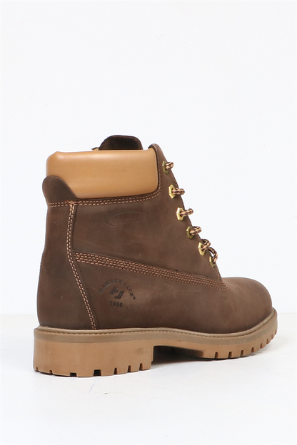Genuine Leather Coffee Men's Boots