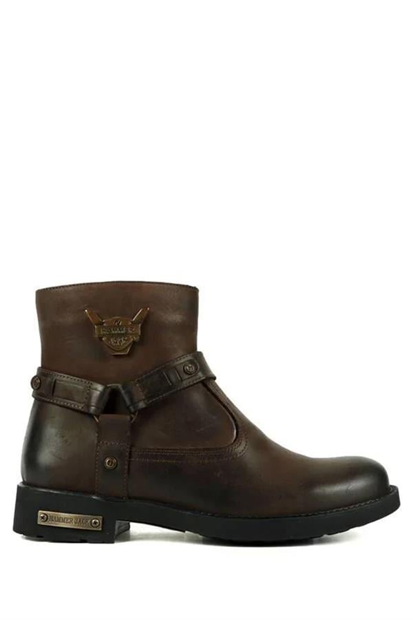 Real Leather Coffee Crazy Outdoor Men's Boots