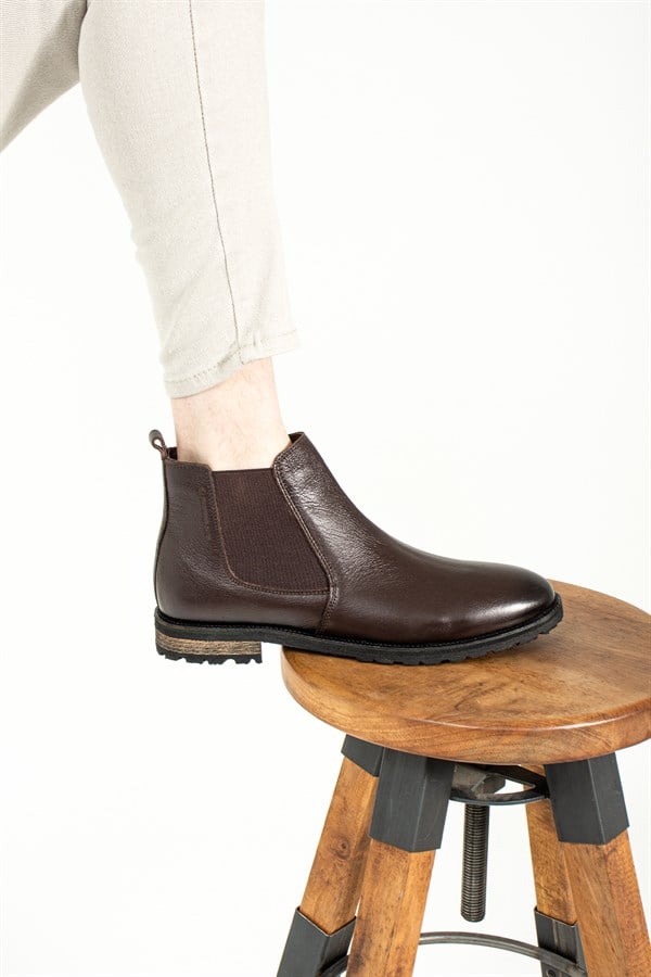 Genuine Leather Coffee Nice Outdoor Men's Boots