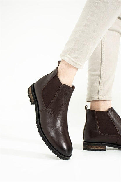 Genuine Leather Coffee Nice Outdoor Men's Boots