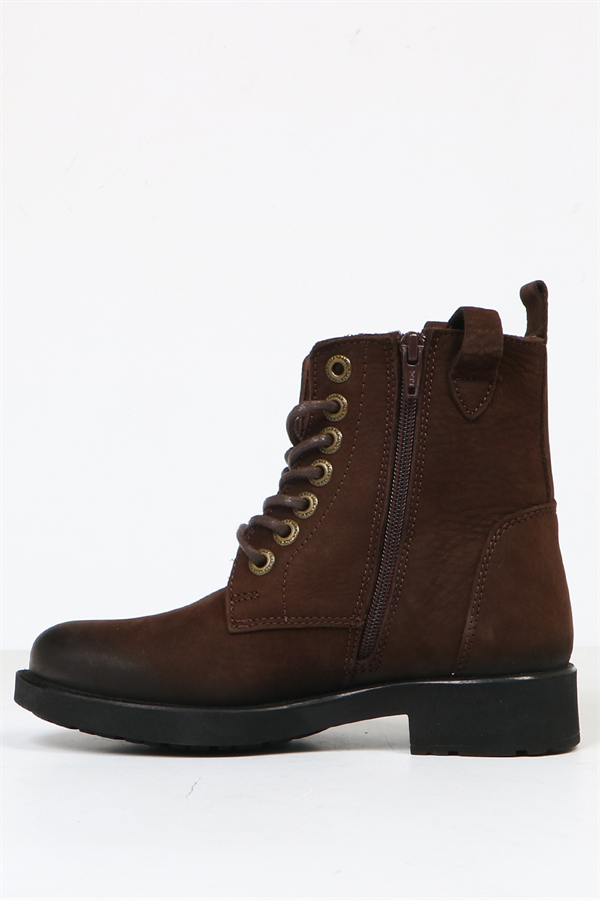 Genuine Leather Coffee Children's Boots