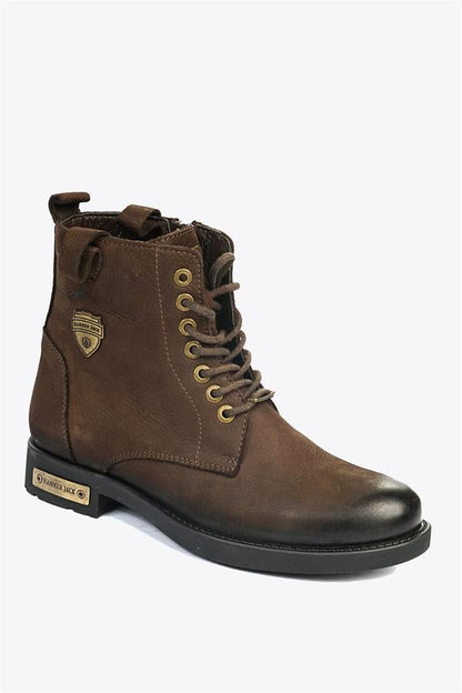 Genuine Leather Coffee Boots