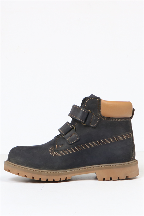Genuine Leather Navy Children Unisex Boots