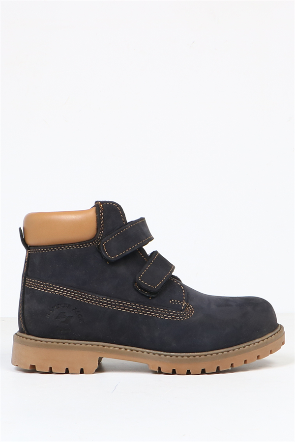 Genuine Leather Navy Children Unisex Boots