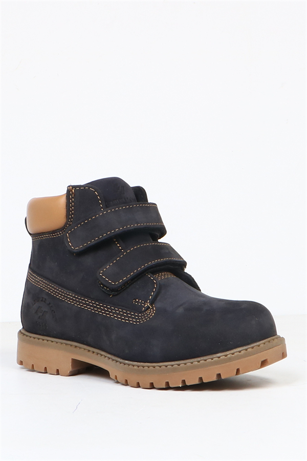 Genuine Leather Navy Children Unisex Boots