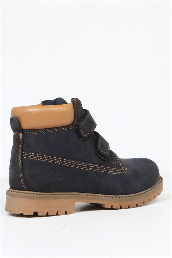 Genuine Leather Navy Children Unisex Boots