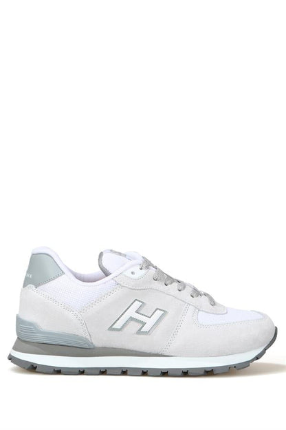 Peruvian True Leather White Purple Sports Shoes For Women