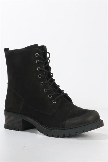 Real Leather Black Women's Boots