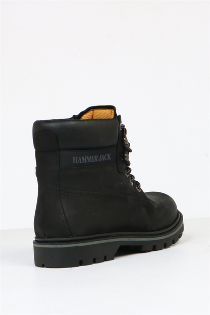 Real Leather Black Men's Boots