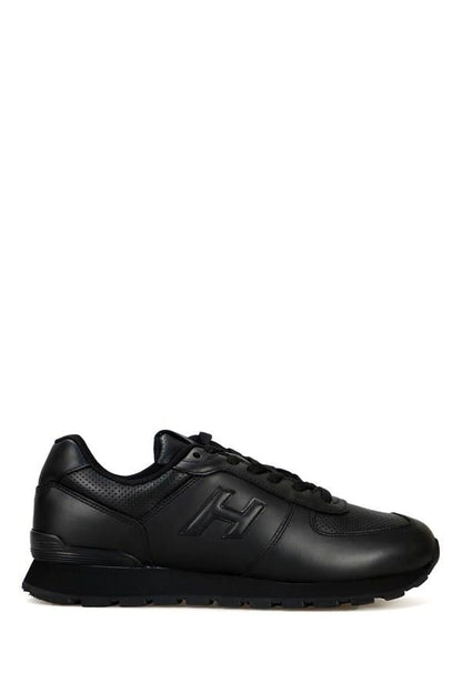 Peruvian Leather Black Men's Athletic Shoes