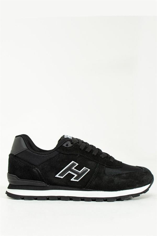 Peruvian Leather Black Men's Athletic Shoes