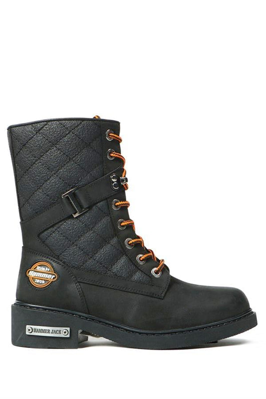 Genuine Leather Black Outdoor Women's Boots