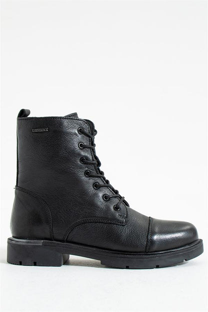 Real Leather Black Outdoor Women's Boots